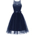 A-line Lace Sleeveless Cocktail Dress #Lace #Sleeveless #A-Line